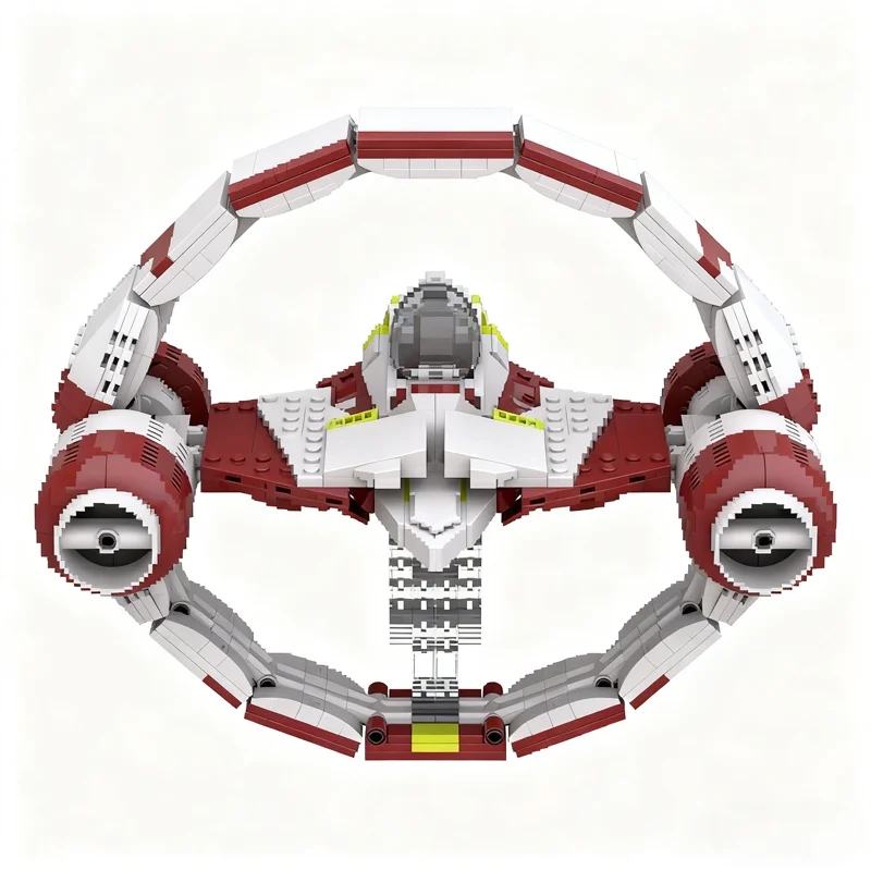 589 elementów MOC Obi-Wan S Hyperdrive Ring Star Battle Model Zabawka Klocki Architektura DIY Pomysł na Prezent Świąteczny Kreatywny