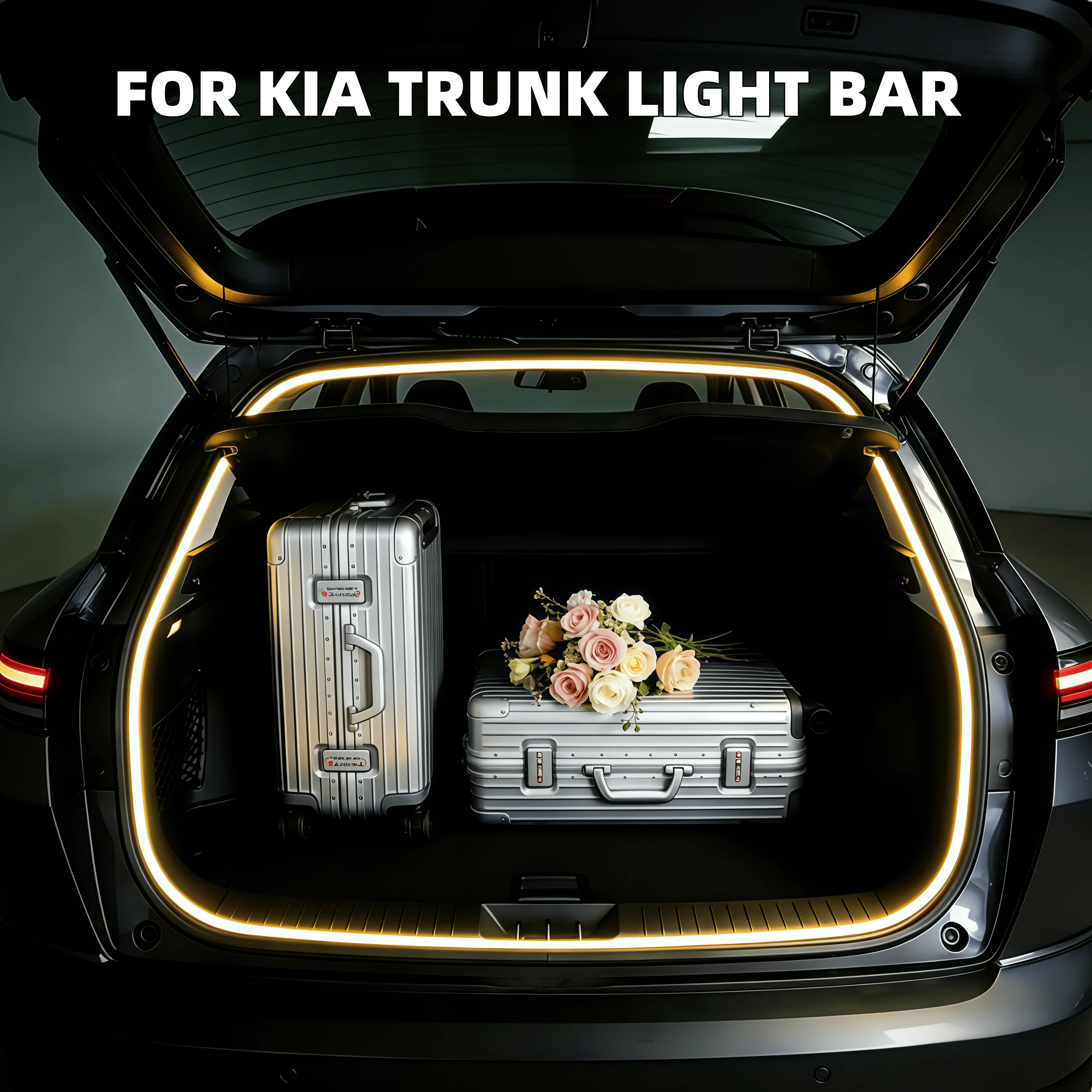 

Светодиодная лента для освещения багажника KIA Seltos SP2c KXCross KX3 KX5 KX7, высокая яркость, декоративная подсветка салона, задняя светодиодная лента для багажника.