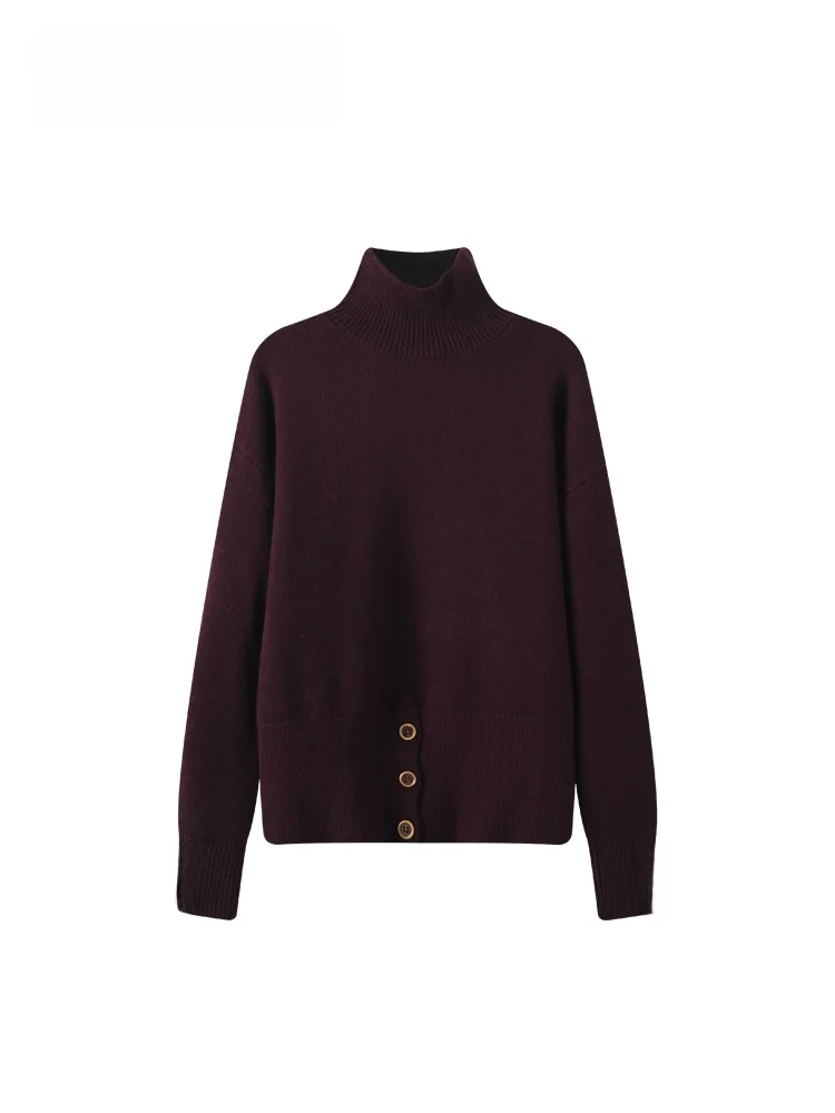 

plus Size Women's Long Sve Stand Collar Sweater Early Spring New Sle Slimming Base Layer irt Simple Sle Loose Fit Po...