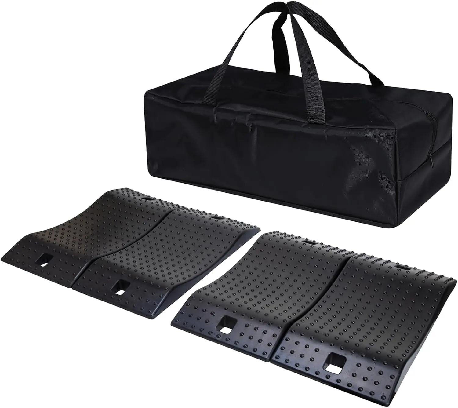 

Durable Rubber Tire Ramps for Flat Spot Prevention, Anti-Slip Pads with Handbag, Easy Carry 4-Pack