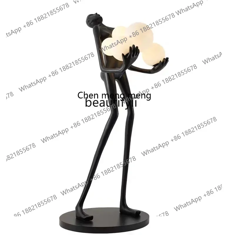 

X R Living room ornament lamp Home exhibition hall Hotel resin humanoid sculpture floor lamp R
