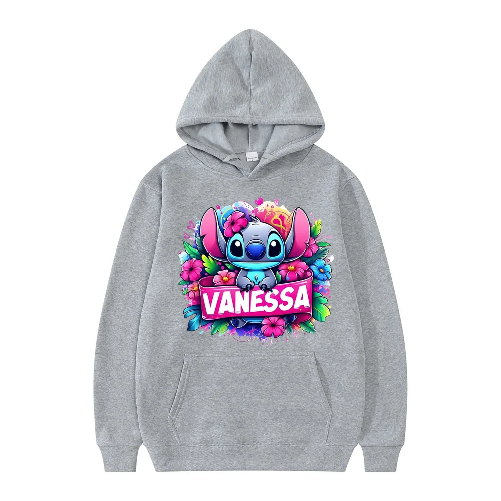 Suéter com capuz Disney Stitch masculino e feminino, manga comprida, suéter solto, casais, estudantes, moda, venda quente, novo, outono, inverno, 2022