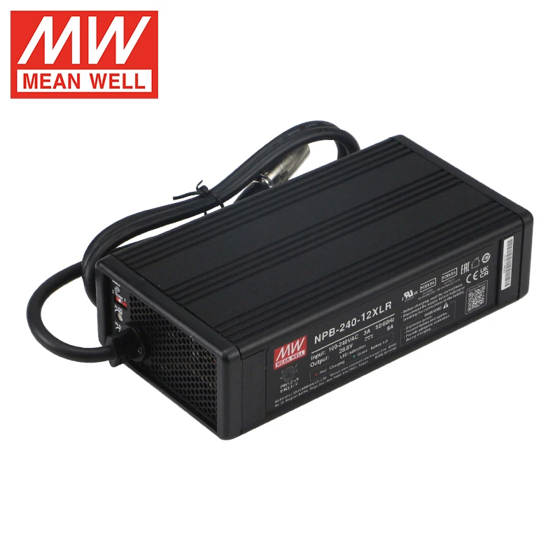 MEANWELL NPB 240W 12V 24V 48V Charger AC-DC XLR TB AD1 Charger Compact Size Wide Output Range Adapter Power Supply with PFC