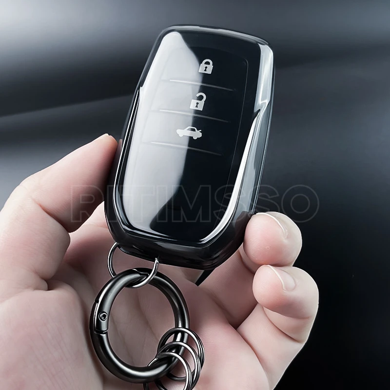 Tpu Cover Protective Skin for Toyota Cmary HILUX INOVA FORTUNER SW4 CHR Land Cruiser 200 Avensis Auris Corolla Remote KEYCHAIN