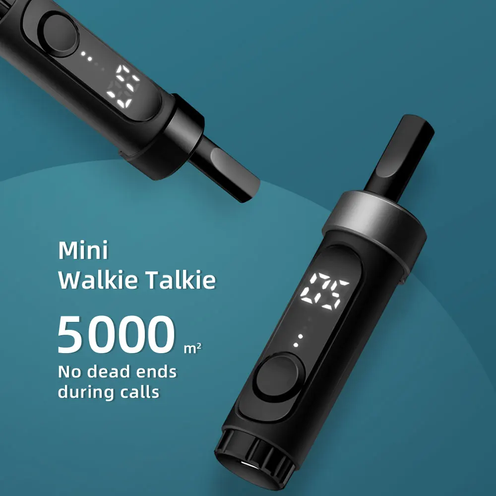 CBCBTWO 2 قطعة جهاز اتصال لاسلكي صغير محمول اتجاهين راديو مع سماعات PTT لاسلكي تخاطب راديو محمول للصيد مقهى #2