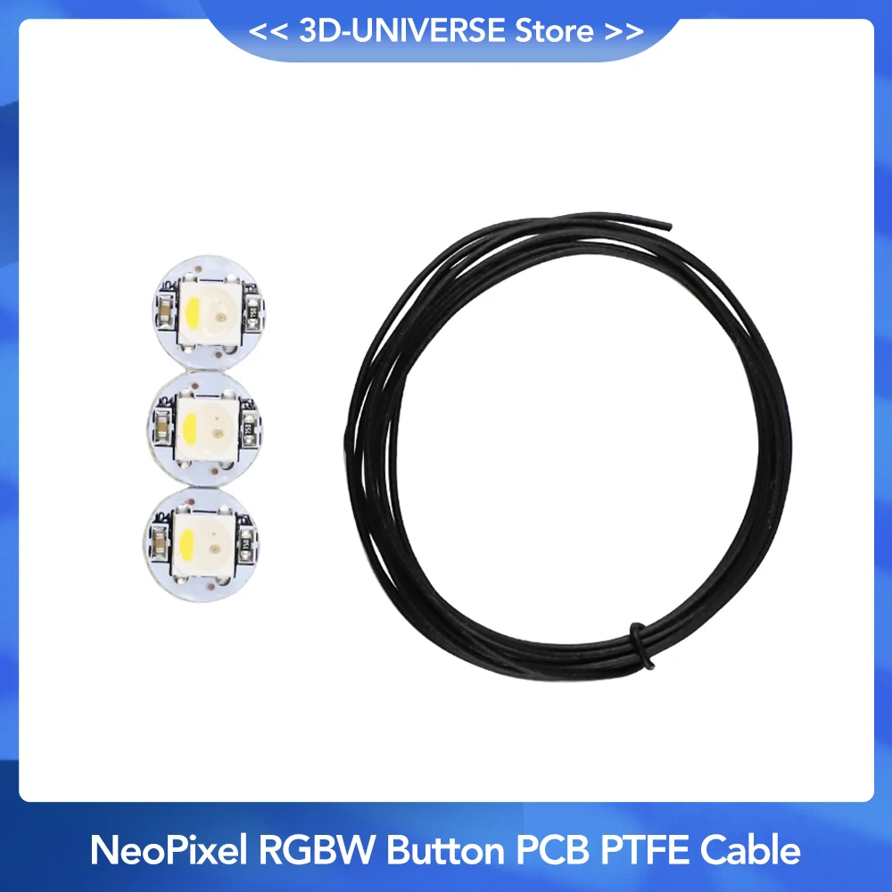 NeoPixel RGBW Mini Button PCB 1M 30AWG PTFE Cables for Voron 2.4 Trident StealthBurner Extruder 3D Printer