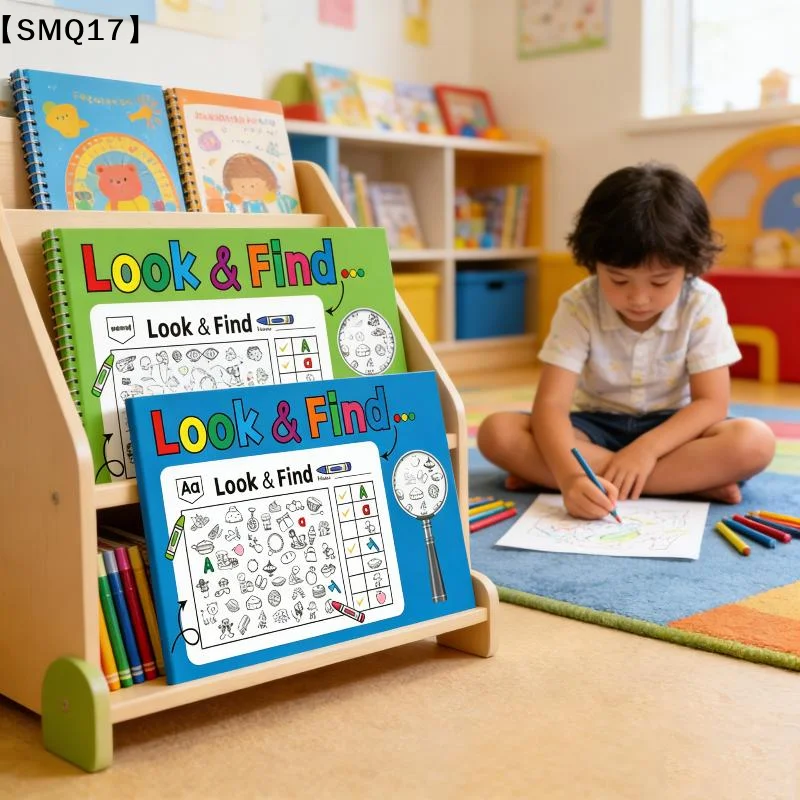 Children's Hidden Object Coloring Book 100+ Search & Color Activities Interactive Educational Puzzle Book For School Travel【SMQ】