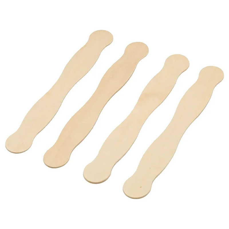 Mangos de ventilador de 8 pulgadas, espátula de madera o paquete de mezcla de pintura, palitos de paleta para manualidades, Kit de suministros para manualidades, 100