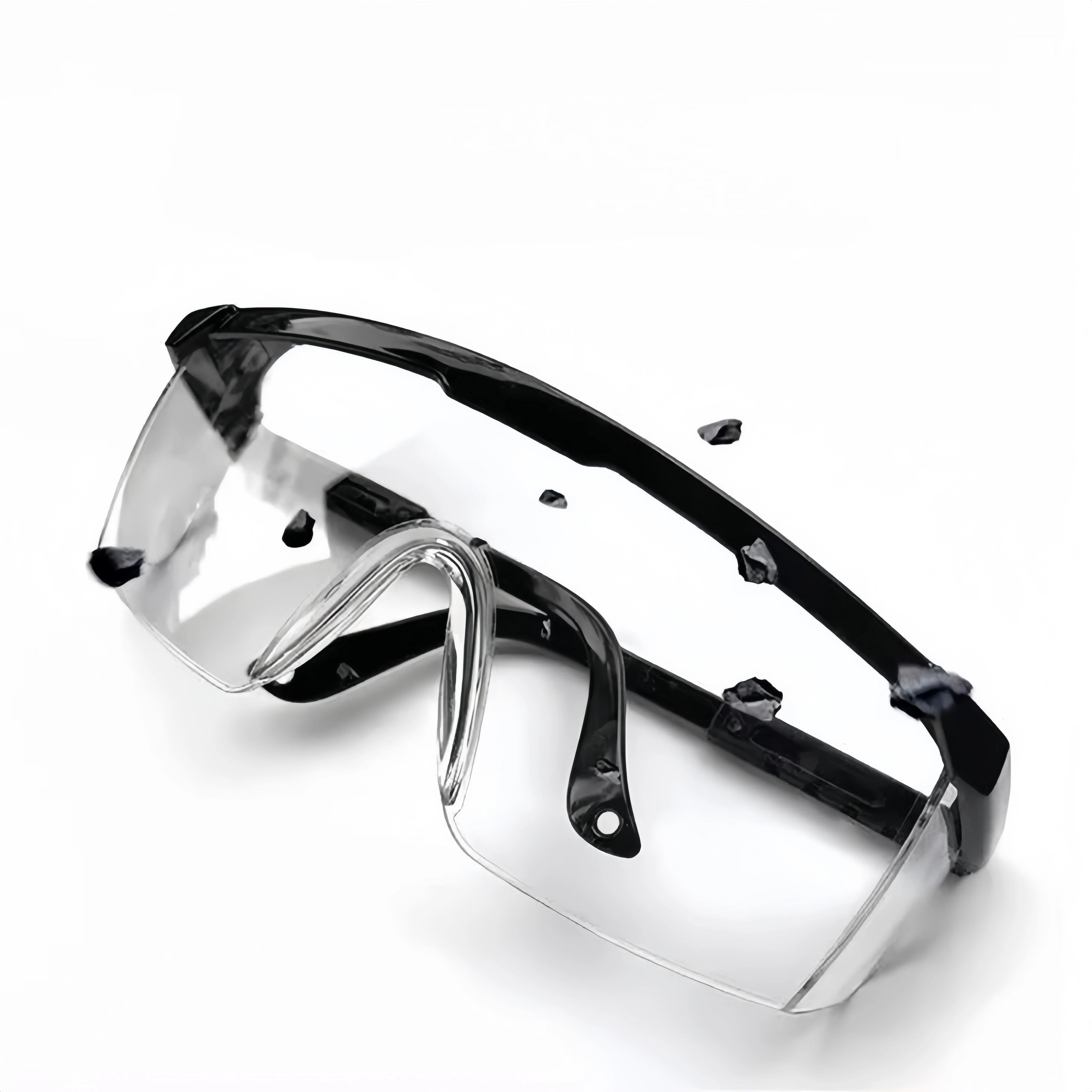 

Телескопические очки в большой оправе в черной оправе для езды на велосипеде на открытом воздухе, лабораторные защитные очки, пыленепроницаемые и ударопрочные