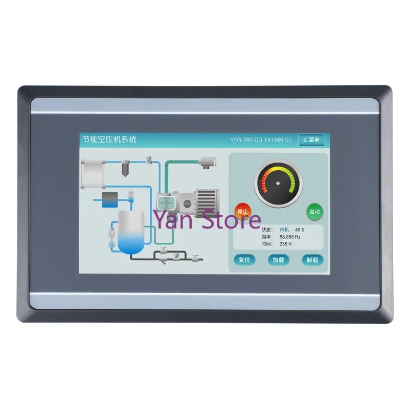 4.3-Inch Touchscreen HMI AMT043 Series for Industrial PLC Control ARM9 CPU 16M RS232/RS485 DC9–30V