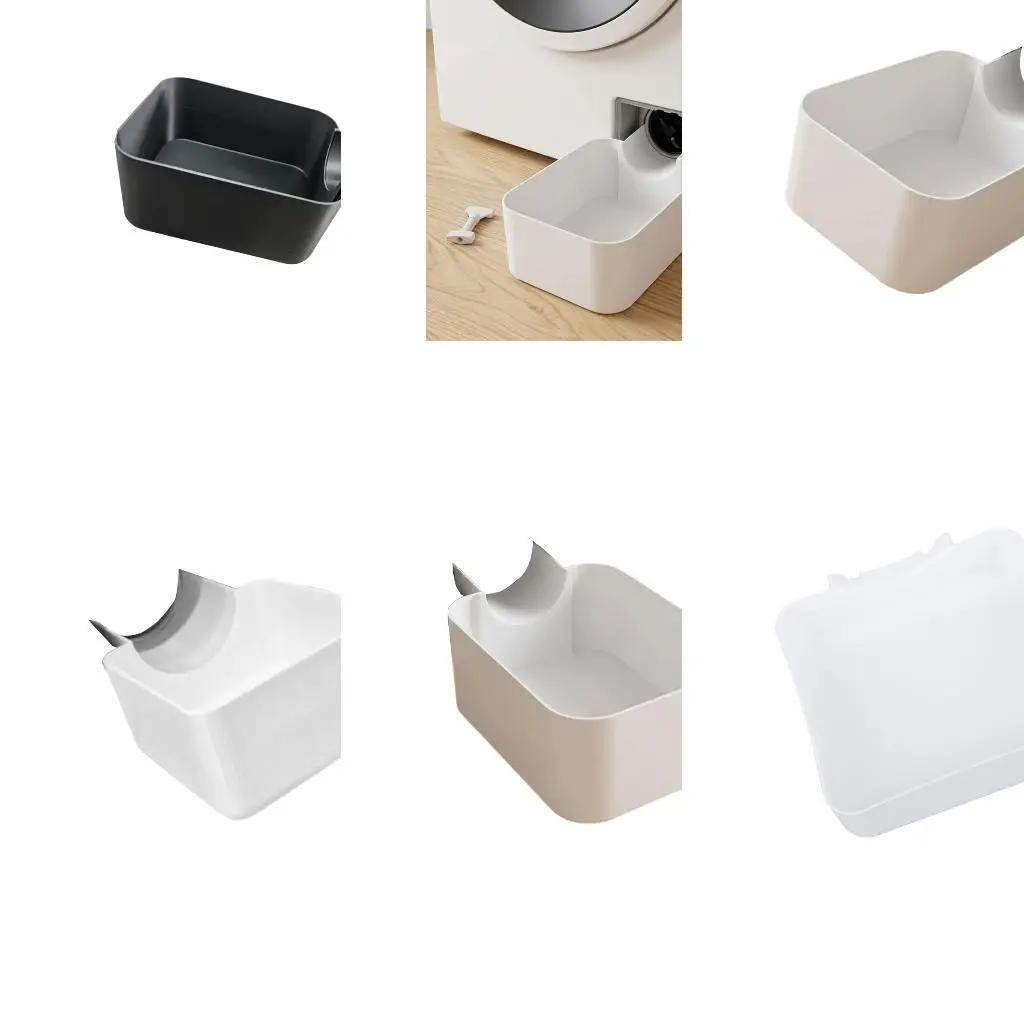 Laundry Room Water Collection Tray 19 X 8 X 8 Side Clip Drain Basin with Hose Guide for Daily Washer Runoff Use