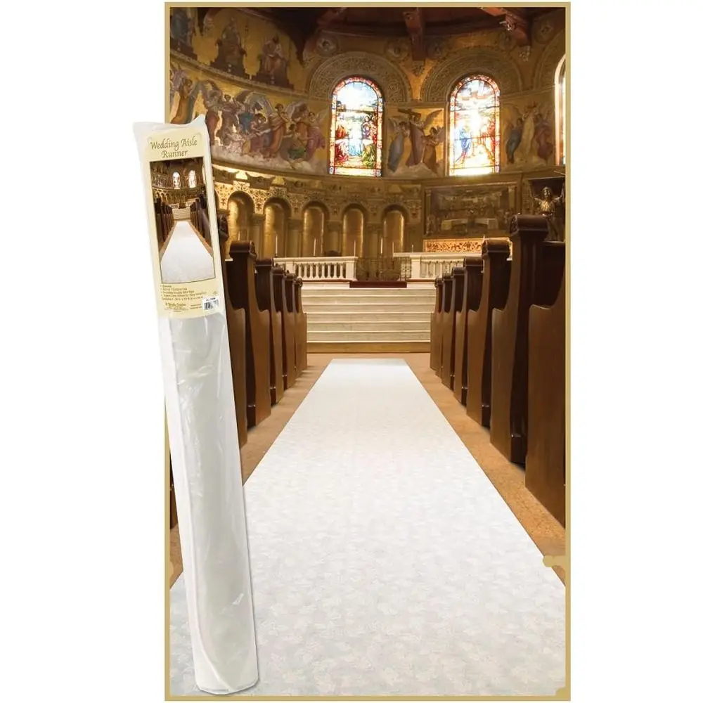 

Полиэстеровый ковер для прохода, 3' x 100', с цветочным узором, для свадебной церемонии