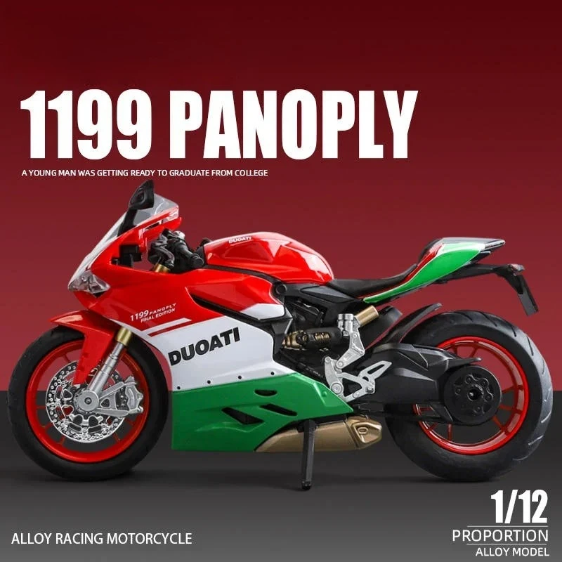 1:12 1199 Panigale S Lega Simulata modello di moto moto pesante giocattolo per bambini ornamento regalo