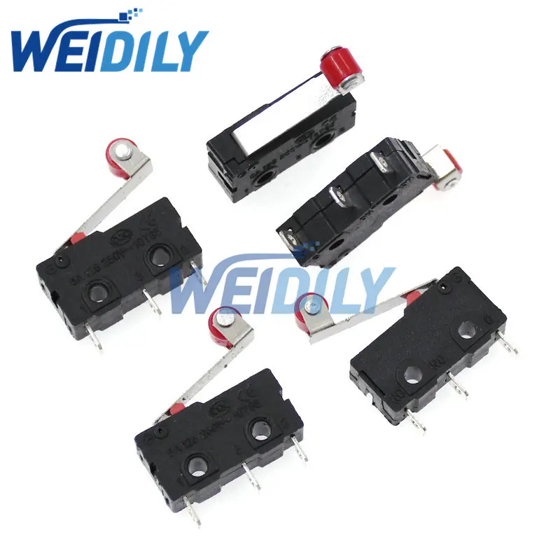 

10 шт. мини концевой выключатель, рычаг ручки SPDT Snap Action 5A 250V тактовая микро переключатели, новинка