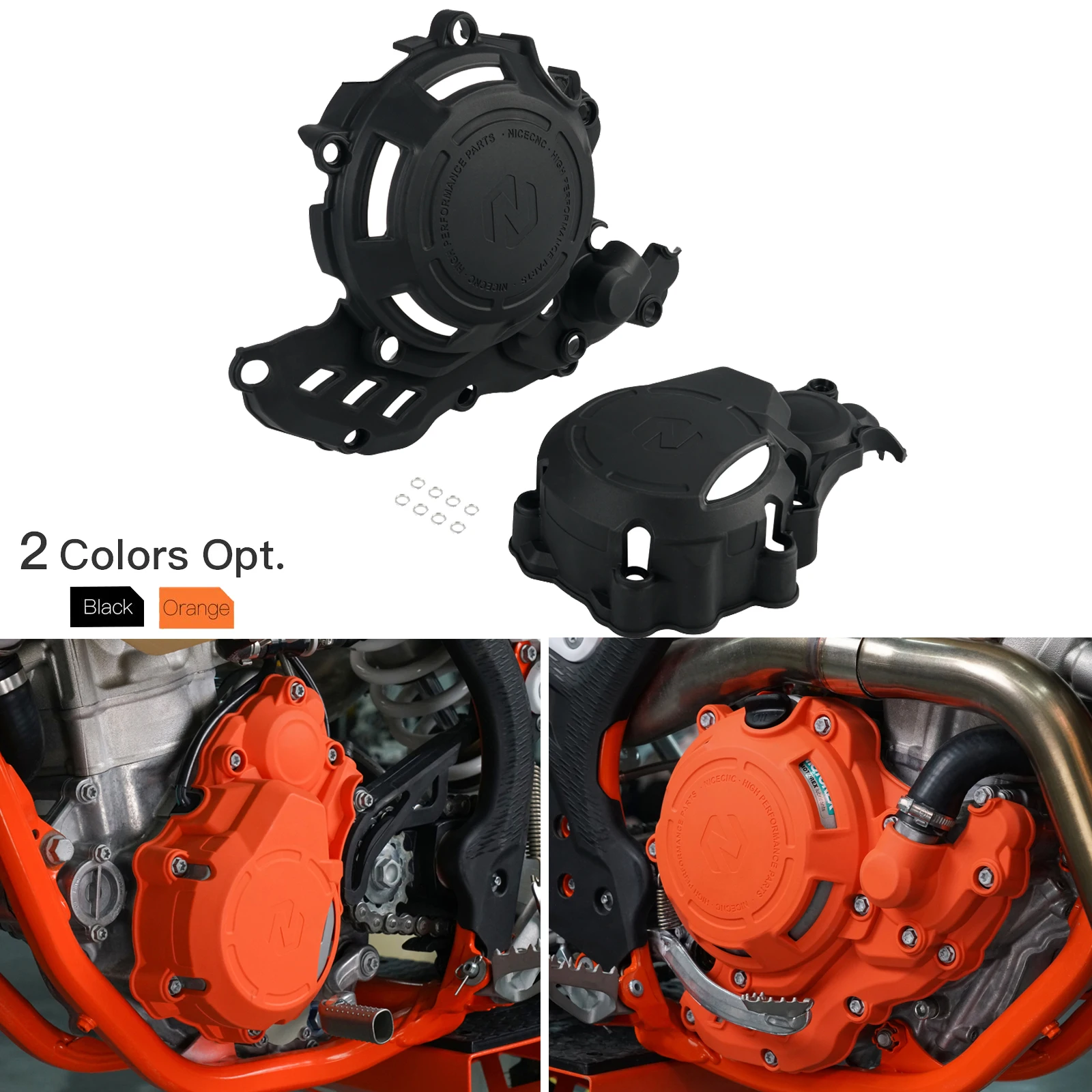 For KTM EXCF250 EXCF350 2017-2023 XCF-W 350 2020-2022 Freeride 250F 2019-2020 Ignition Clutch Cover Crankcase Guard Protector