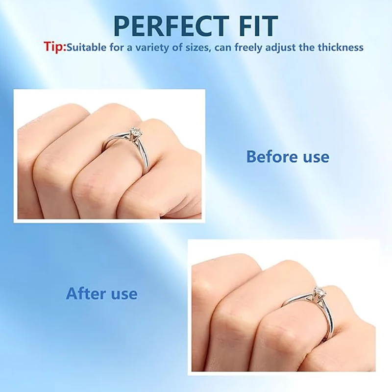 جديد غير مرئي واضح أدوات ضبط حجم الخاتم تشديد المخفض مجوهرات دعوى حلقة حجم يتقلص أدوات