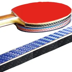 Cinta de borde de raqueta de tenis de mesa autoadhesiva, cinta lateral protectora de fibra de carbono, súper dura, gruesa, PU