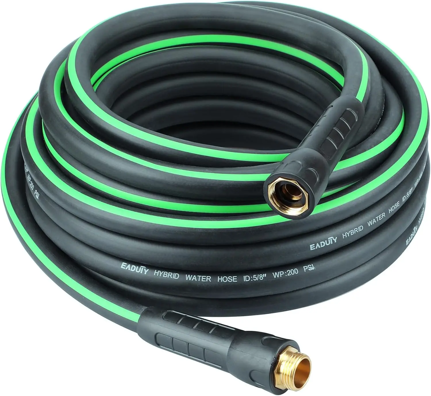 

Садовый шланг гибридный, 5/8 дюйма x 50 футов, усиленный, легкий, гибкий, с поворотной рукояткой и латунными фитингами