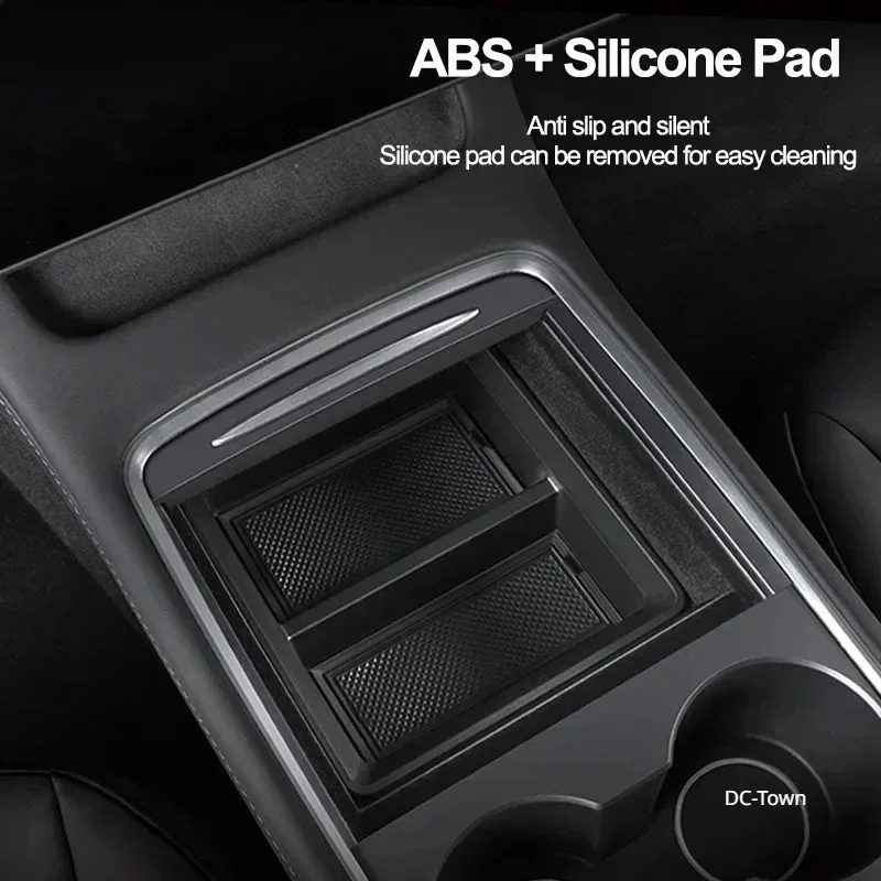 For Tesla Model 3/Y/3+ Highland Model Y Launch 2025 Central Control Storage Box Organizer Tray Armrest Drawer Box Accessories