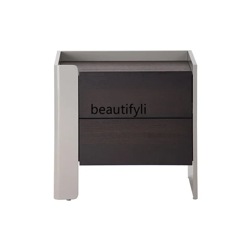 

yh Light luxury bedside, high-end bedroom bedside cabinets, simple modern drawer cabinets, Italian minimalism