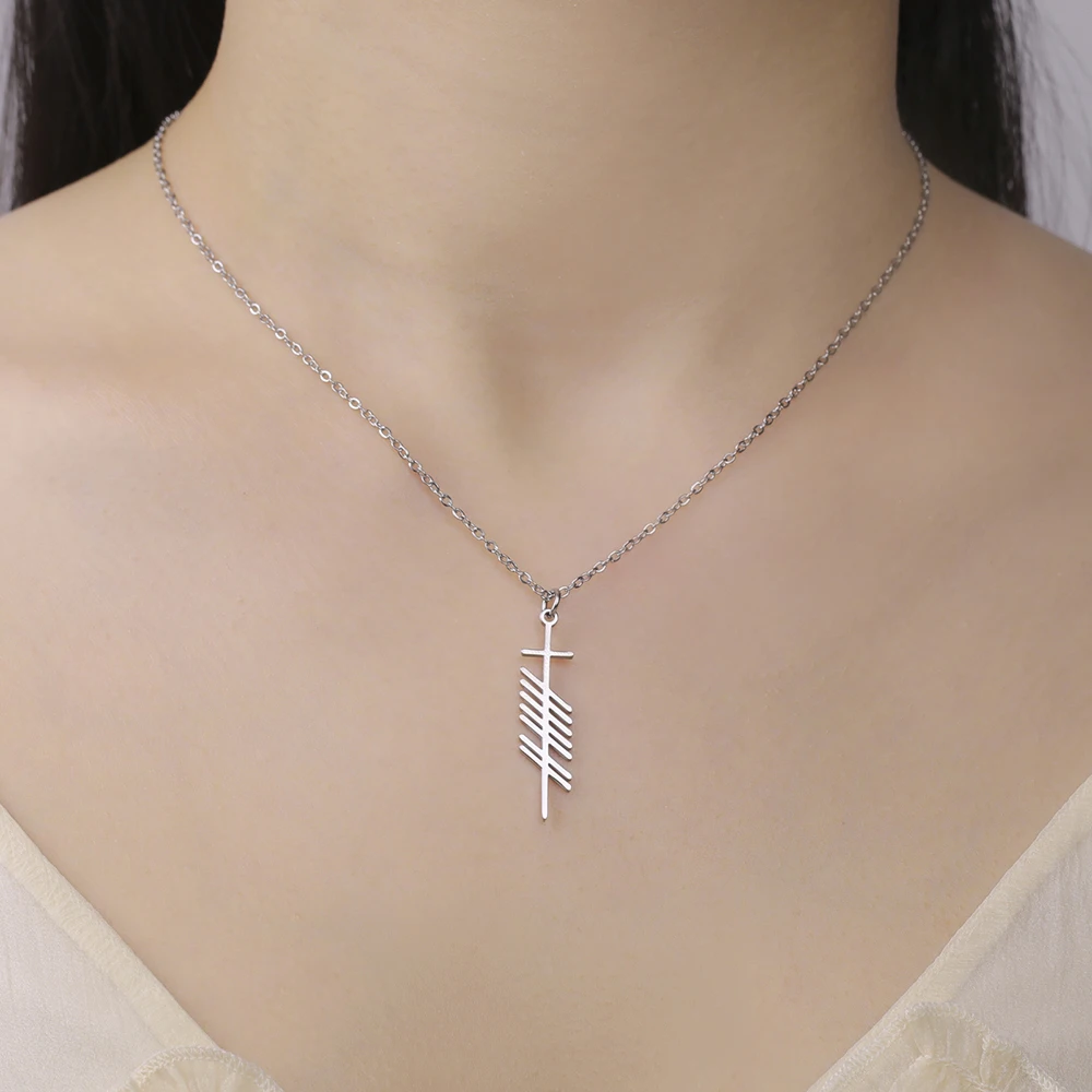 Dawapara Ogham Halskette Stärke Weisheit Liebe alten irischen Baum Alphabet nordischen Amulett Edelstahl Schmuck – Detail 11