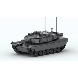 Hot Military Vehicle Series M1A2 ABRAMS Main Battle Tank MOC Building Block Model Puzzle Originality Bricks Children's Xmas Toys
