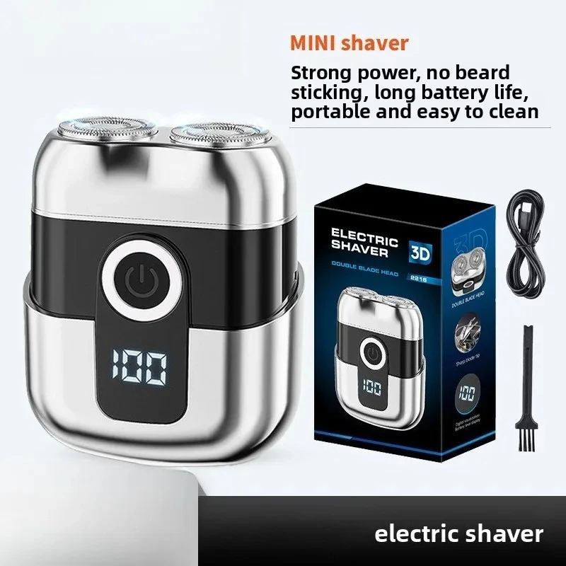 Waterproof Electric Smart Shaver Travel Razor Mini Dual Blade Shaver Men Shaver Portable Beard