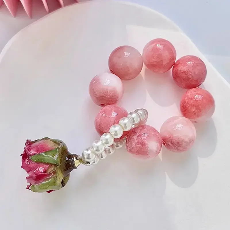 Liao Bo Wenchuang Same Style Chalcedony Wearing Flower Little Hand Toy Female Student Hand Toy Fingertip Pliable Temperament Ros