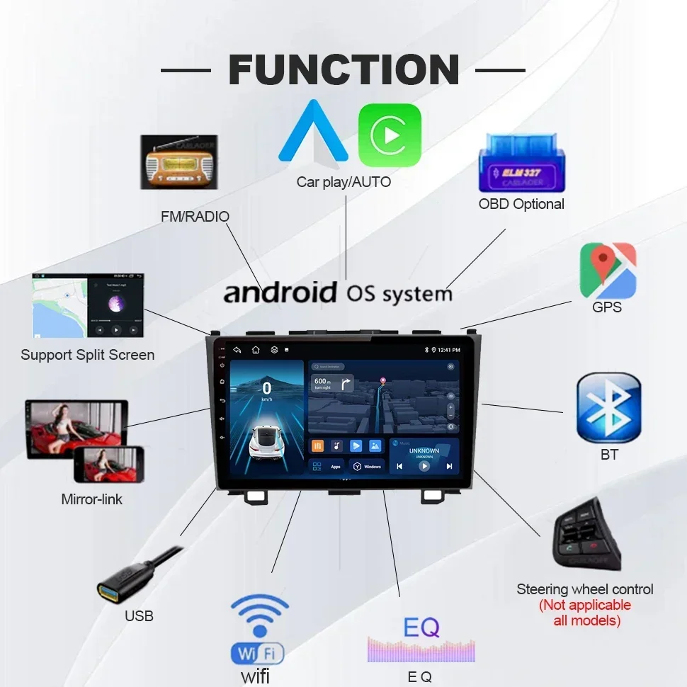 Авторадио автомобильная стереосистема для Honda CRV CR-V 2006-2012 Android Auto Carplay автомобильный мультимедийный плеер WIFI автомобильные интеллектуальные системы