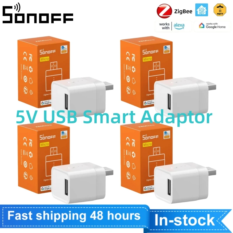 

SONOFF ZBMicro Zigbee Micro USB Smart Adapter Быстрая зарядка EFR32MG21 Широкое покрытие передачи Голосовое управление eWeLink Alexa Google