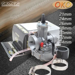 For OKO Dirt Bike ATV DIO JOG 2T 4T Motorcycle Carburetor PWK 21 24 26 28 30 32 34mm Carburetor With Power Jet Carb Accessories