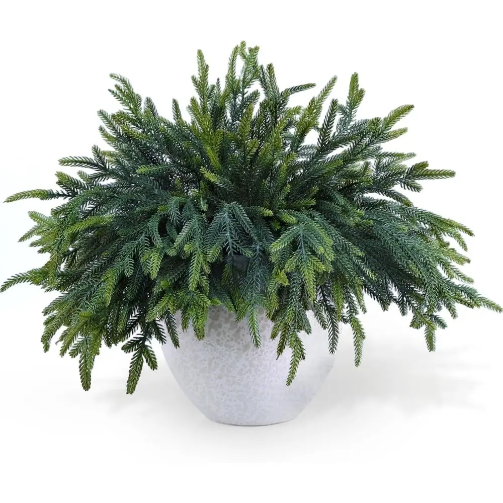 

24pcs Realistic Artificial Pine Stems - Premium Christmas Greenery for Wreaths, Garlands, and Vase Arrangements, Suitable for In