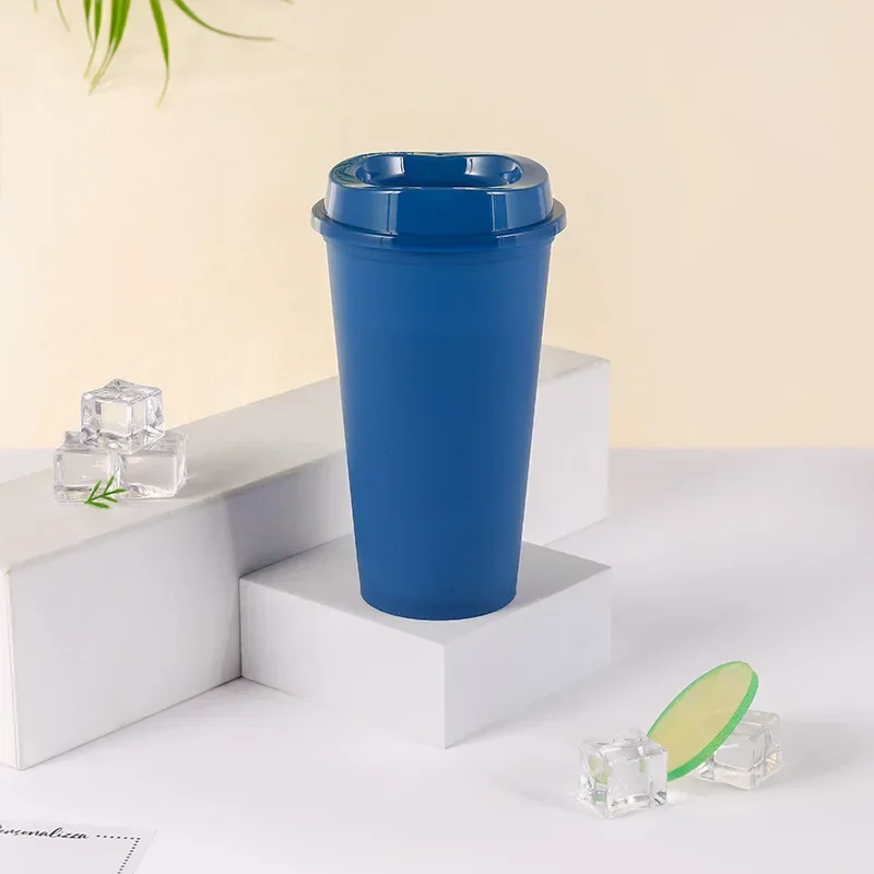 كوب بلاستيكي غير لامع قابل لإعادة الاستخدام ، كوب قهوة للسفر ، ستاربكس جديد وبسيط ، للشرب الساخن ، 16 أونصة ،