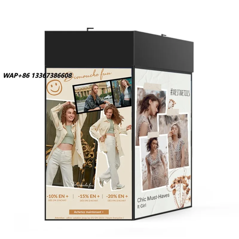 36.3 Inch 4K Double Sided Digital Display Signage Android System 1216*2160 Hanging Shop Facing Screen