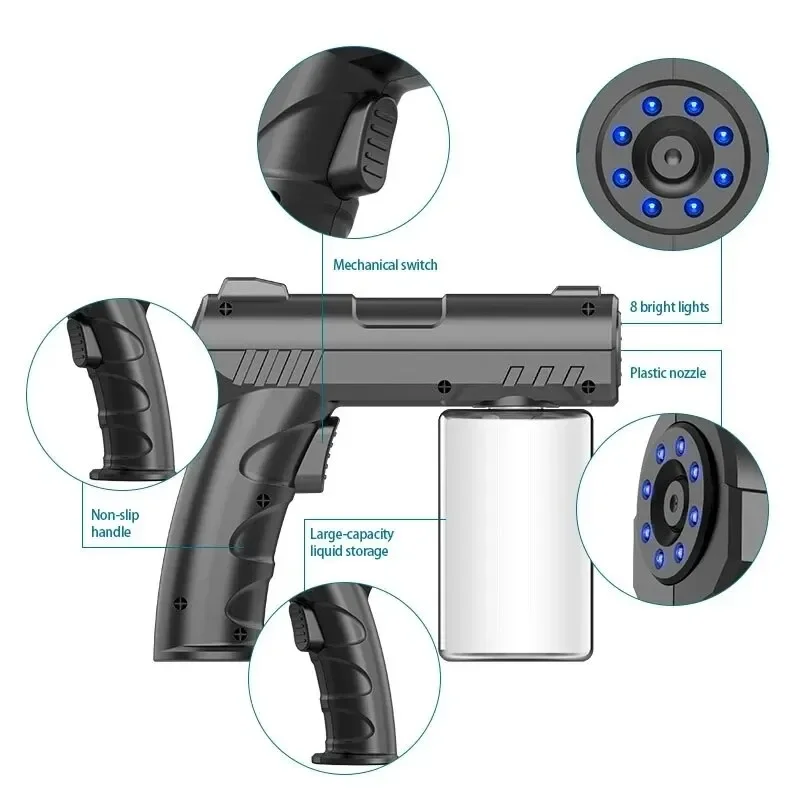 Бутылка-распылитель для парикмахера USB Nano Blue Light Паровой спрей Садовый дом Бутылка для полива НОВЫЙ стильБеспроводной распылитель 280 мл