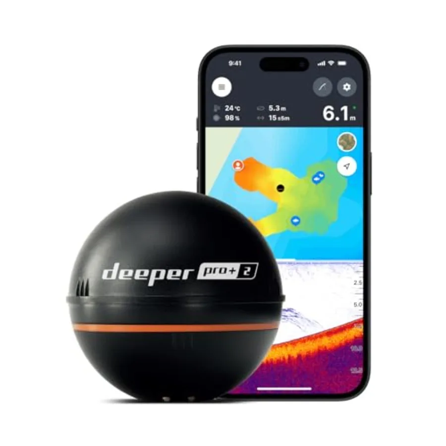 

Эхолот PRO+ 2 Sonar - Портативный глубиномер для каяков, лодок, зимней рыбалки с GPS, с функцией подключения к GPS-приемнику и бесплатным программным обеспечением