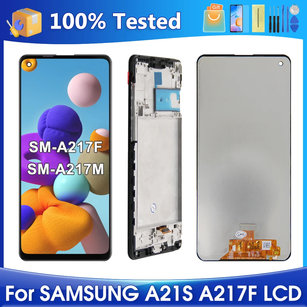 Совместимый с Samsung ЖК-дисплей с сенсорным экраном, 6,5-дюймовый оригинальный датчик A21S от Sinmaytai, емкостный экран