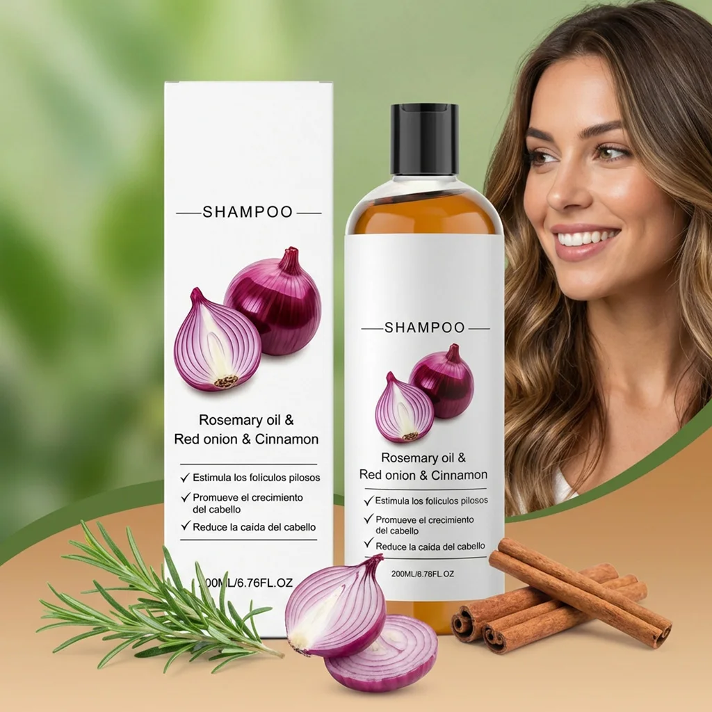 Rosemary & Red Onion Shampoo - Natural Growth Formula for Thicker, Fuller Nourishes Scalp & Reduces Hair Loss for All Hair Types