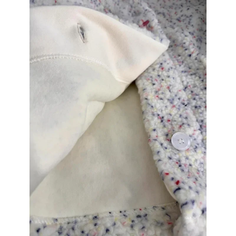 Korean cartoon button design sense coat women's autumn and winter fashion sense niche cashmere cardigan leisure sweater