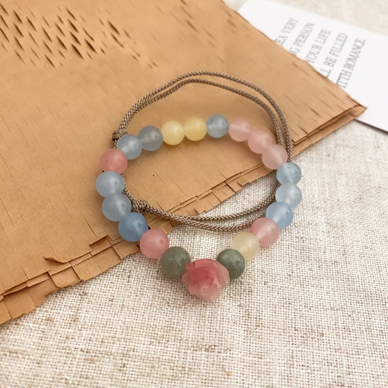 

Fashion Female Geometric Beads Irregular Charms Multilayer Rope Bracelet Jewelry CustomizedFor Women