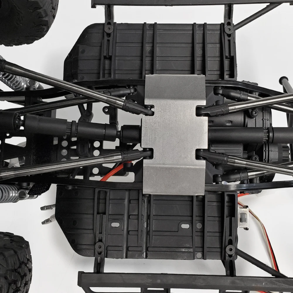 ชุดป้องกันแชสซี/เพลาสแตนเลส MIBIDAO สำหรับ TRX-4 TRX-4M Axial SCX24 SCX10 II III 1/10 อะไหล่รถบังคับวิทยุ