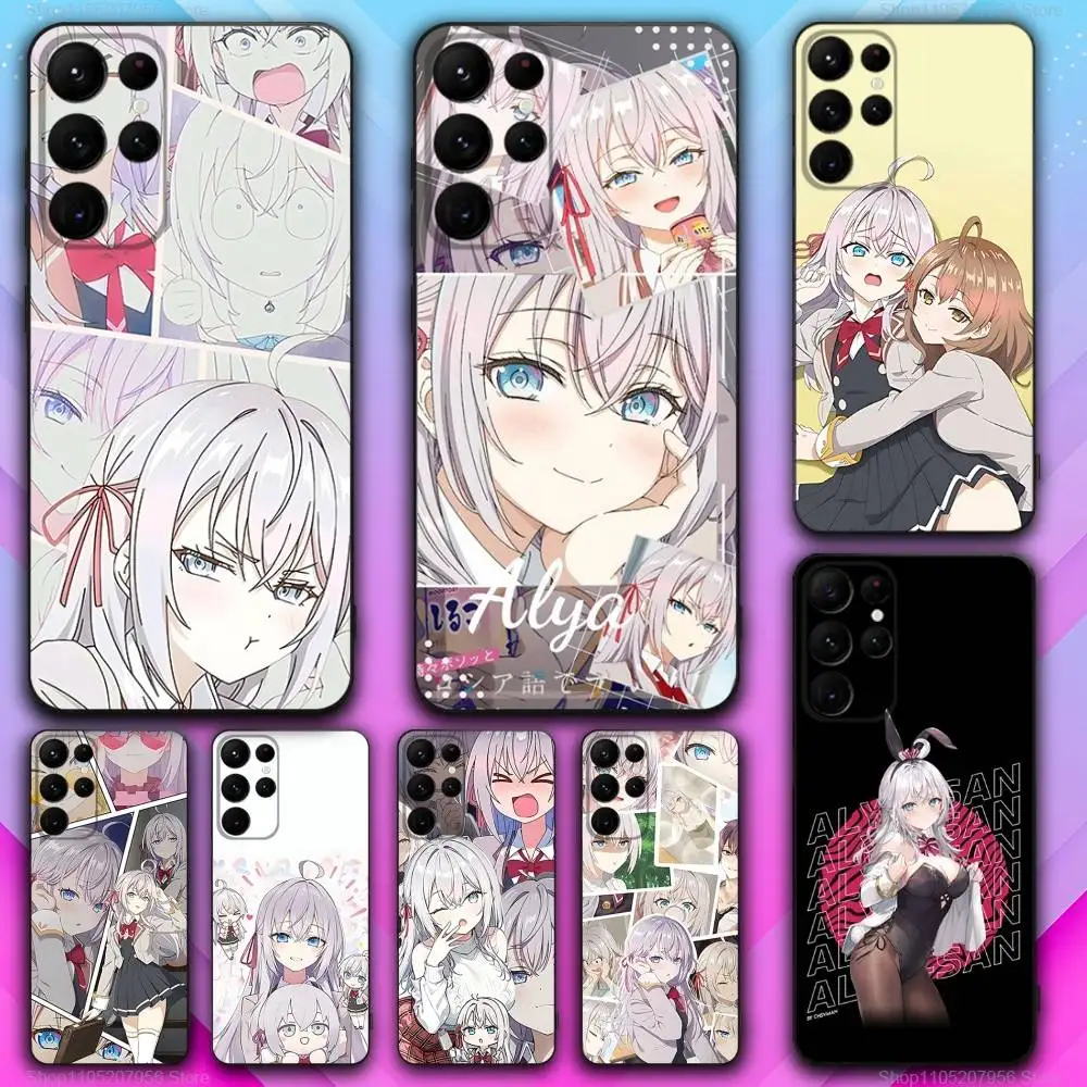 

A-Alya Hides Anime Feelings Phone Case For Samsung S30,S25,S24,S23,S22,S21,S20,Fe,Lite,5G,Ultra,Plus Black Cover