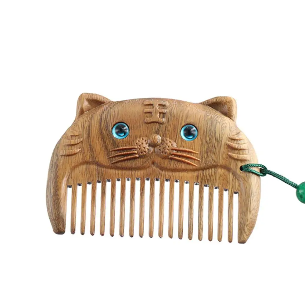 Head Acupuncture Point Chinese Zodiac Beard Brush Hair Styling Pocket Comb Fine Tooth Comb Wooden Hair Comb Massage Comb