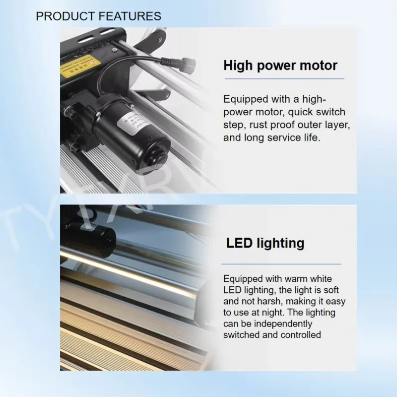 

2026unique TYTXRV ступеньки для автофургона электрическая двойная ступенька со светодиодной подсветкой утолщенная лестница из алюминиевого сплава для прицепа-фургона