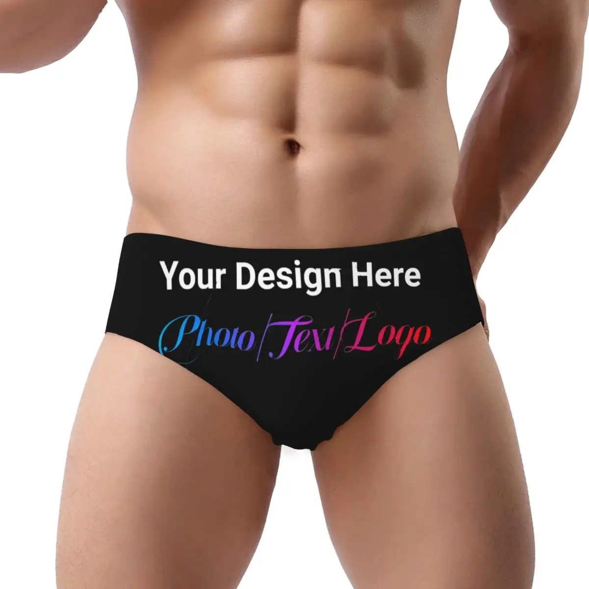 Custom Men's Personalized Custom Your Design Here Underpants Comfort Customized Photo Logo Briefs Underwear