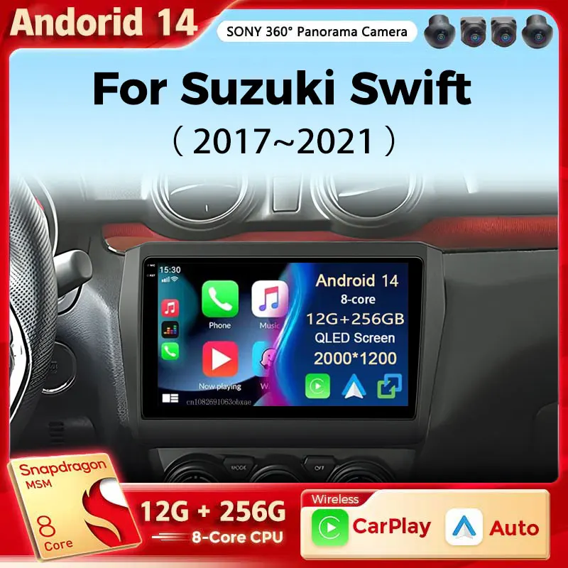 

Android 14 Multimedia Player For Suzuki Swift 2017-2021 Carplay Android Auto Radio Car Radio 4G WiFi GPS DTS DSP 48EQ 2 Din DVD