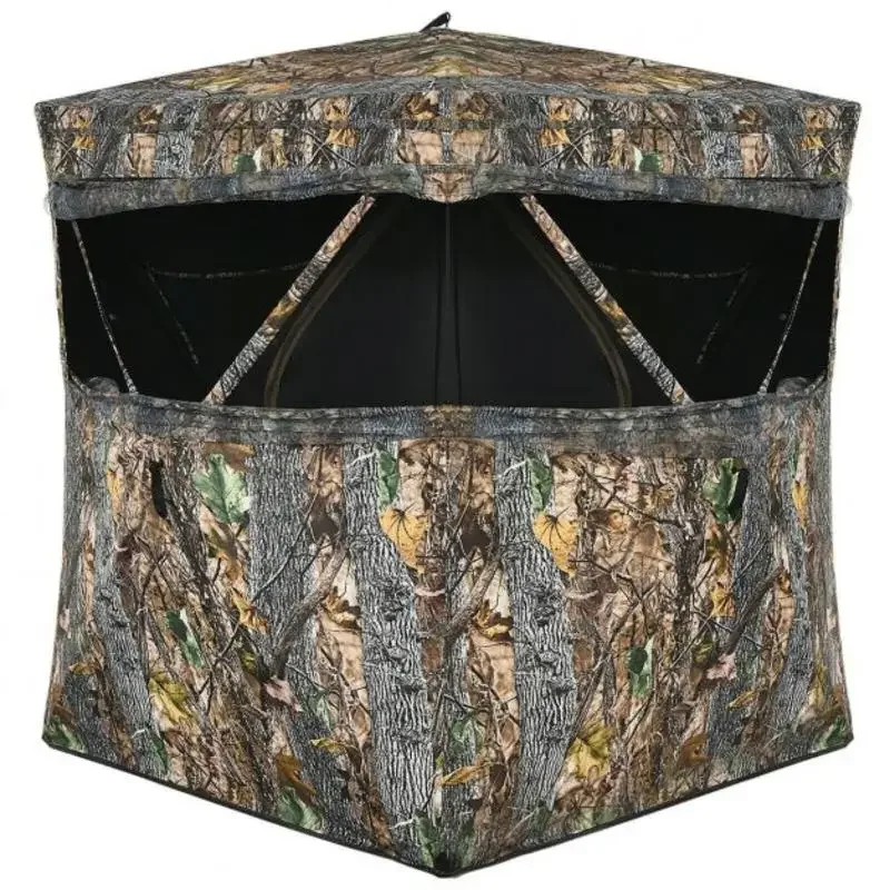 

Waterproof Pop Up Hunting Ground Blind with Silent Slide Windows and Carry Bag