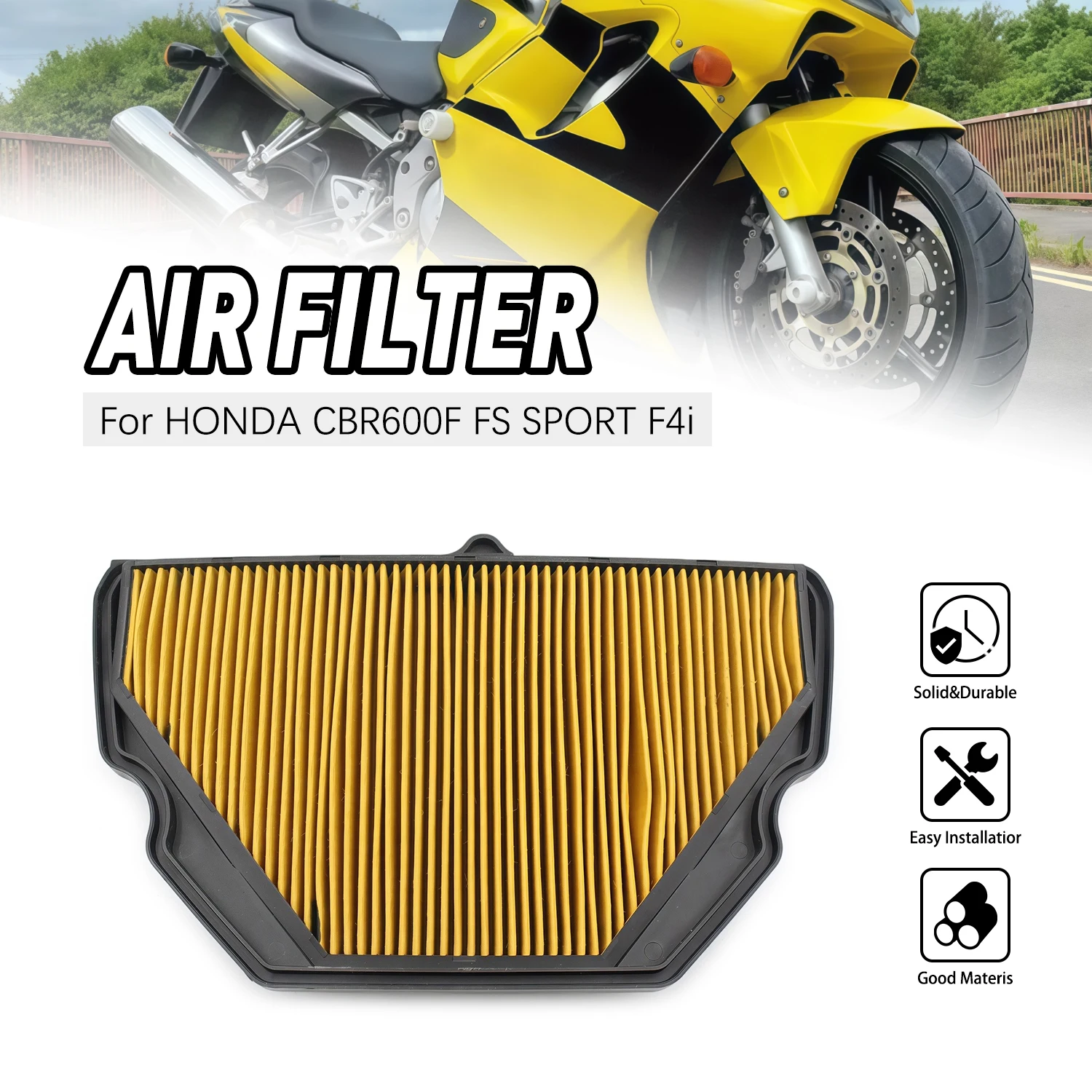 Air Filter Element accessories moto For HONDA CBR600F FS SPORT F4i 2001 2002 2003 2004 2005 2006 2007 17210-MBW-D20