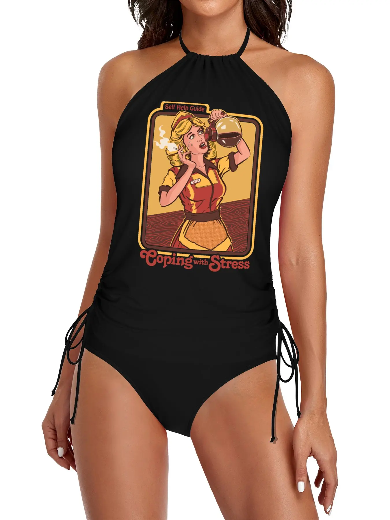

Coping With Stress Split Swimsuit Set Women's two-piece swimwear swimsuit women's beach outfit