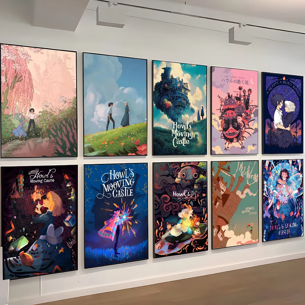 تتحرك H-Howl S-صوفي القلعة المشارك ذاتية اللصق الفن ورق مقاوم للماء ملصق مقهى بار غرفة جدار ديكور